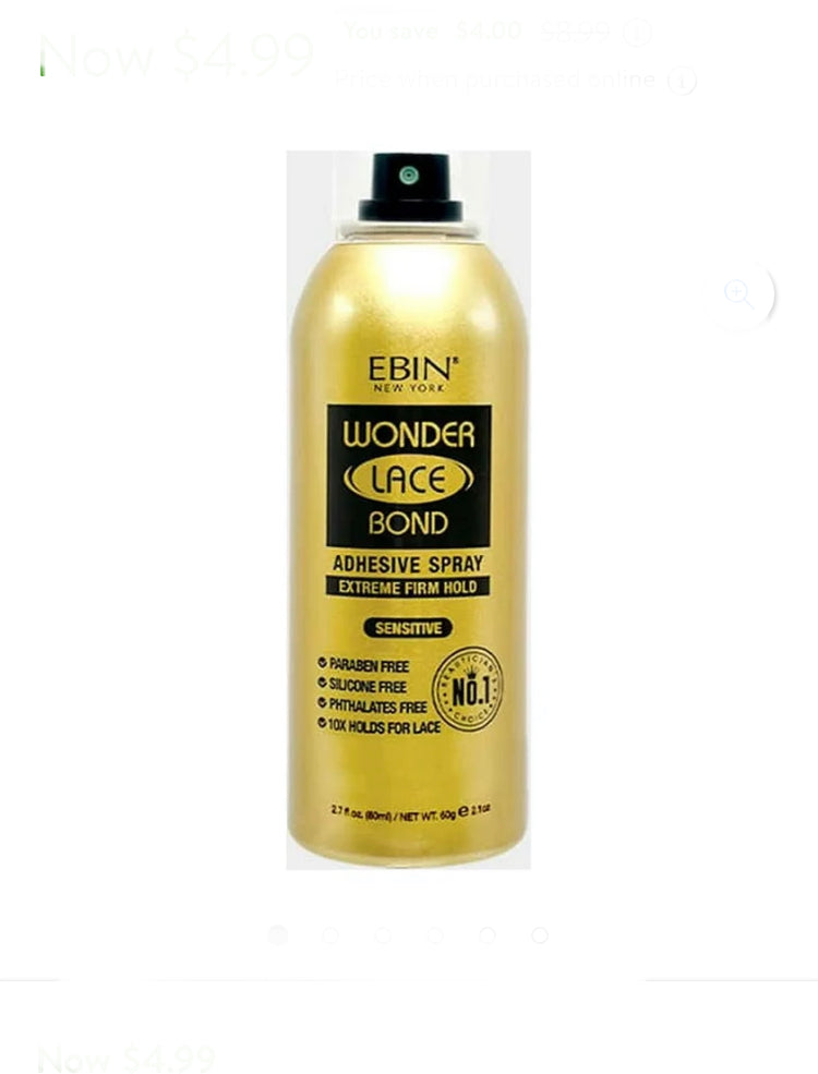 Ebin Wonder Lace Bond Adhesive Spray Firm Hold 2.7oz