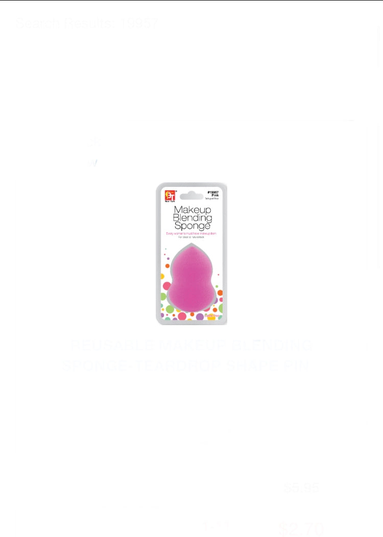Reusable Makeup Blending Sponge- Teardrop Shape Pin