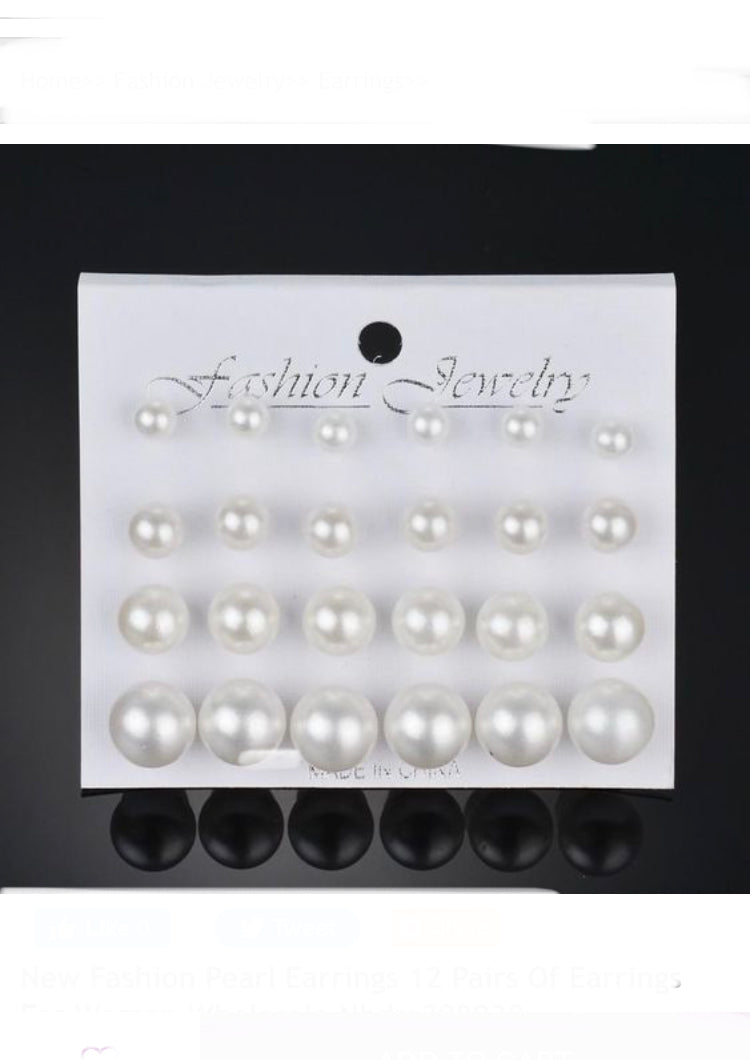 Top & Top Pastel Pearl Earrings