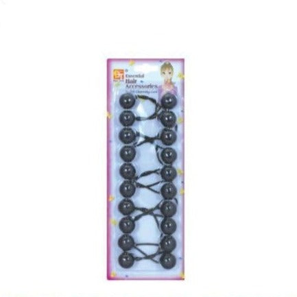 Ponytail Holders 10 pack - 20mm Black