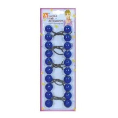 Ponytail Holders 10 pack - 20mm Blue