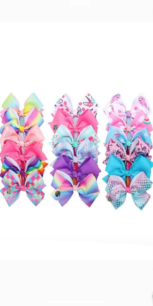 Assorted Rainbow Hair Clips