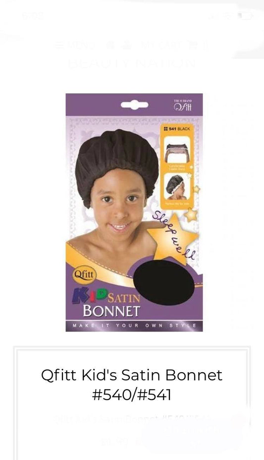 Qfitt Kids Satin Bonnet