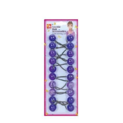 Ponytail Holders 10 pack - 20mm Purple