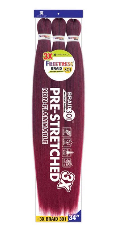 Freetress Braid - 3X Pre-Stretched Braid 301 68”