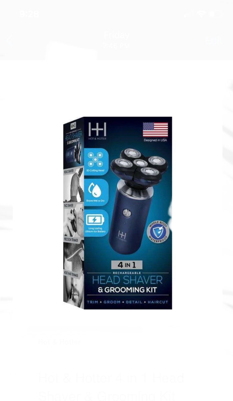 Hot & Hotter 4 in 1 Head Shaver & Grooming Kit
