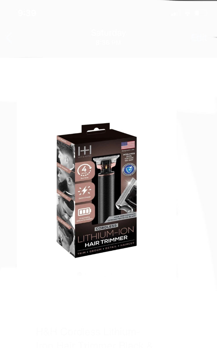 Hot & Hotter Cordless Lithium-ion Hair Trimmer