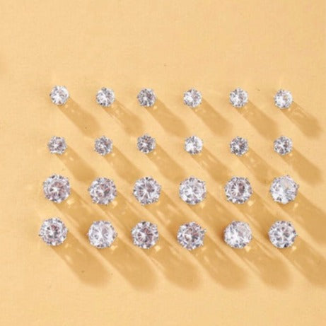 Pastel Diamond Earrings Multi Sizes