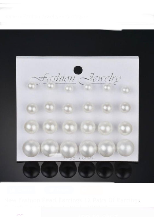 Top & Top Pastel Pearl Earrings