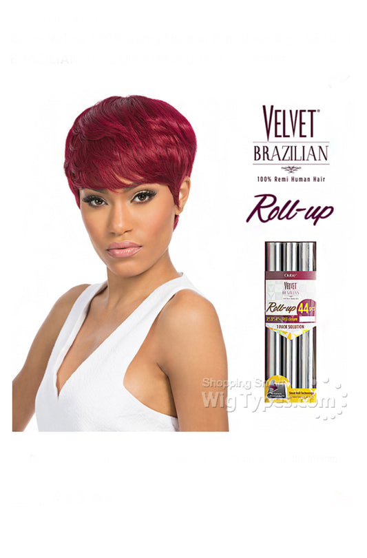 Outre Velvet Brazilian Roll Up 44 Pcs Weave Human Hair 1b