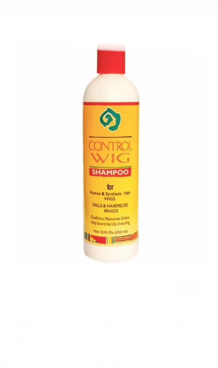 African Essence Control Wig Shampoo for Human and Synthetic Hair 12oz