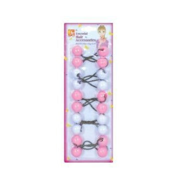 Ponytail Holders 10 pack - 20mm PINK