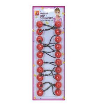 Ponytail Holders 10 pack - 20mm Red